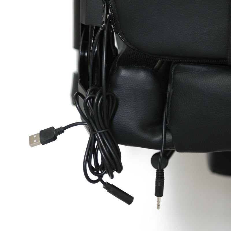 Chaise de joueur ergonomique pivotante de haute qualité, chaise de course en cuir confortable avec rvb  Chaise de joueur ergonomique pivotante de haute qualité, chaise de course en cuir confortable avec rvb