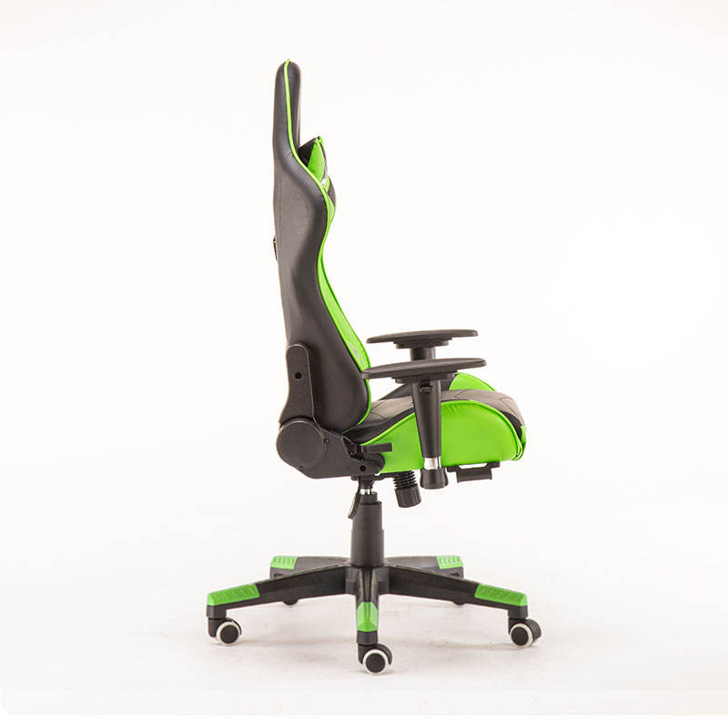 La chaise de jeu en cuir PU vert de course moderne de qualité supérieure  La chaise de jeu en cuir PU vert de course moderne de qualité supérieure