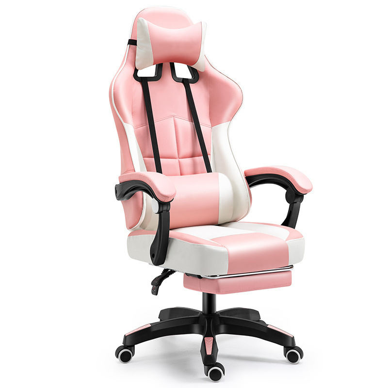 Repose-pieds inclinable à dossier haut, siège d'oreiller, chaise d'ordinateur de jeu de course, bon marché, pour joueur  Repose-pieds inclinable à dossier haut, siège d'oreiller, chaise d'ordinateur de jeu de course, bon marché, pour joueur