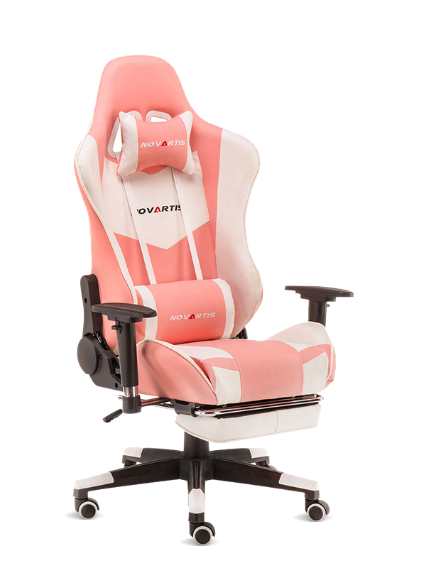 Chaise de jeu moderne en PVC PU de haute qualité, vente en gros, équipement rose de course 