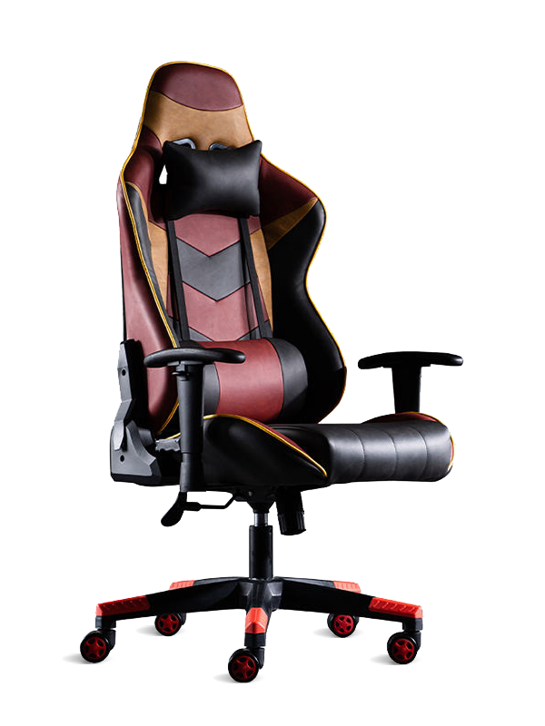 Chaise de jeu rétro en cuir PU, chaise de course pour joueur, chaise d'ordinateur de bureau  Chaise de jeu rétro en cuir PU, chaise de course pour joueur, chaise d'ordinateur de bureau