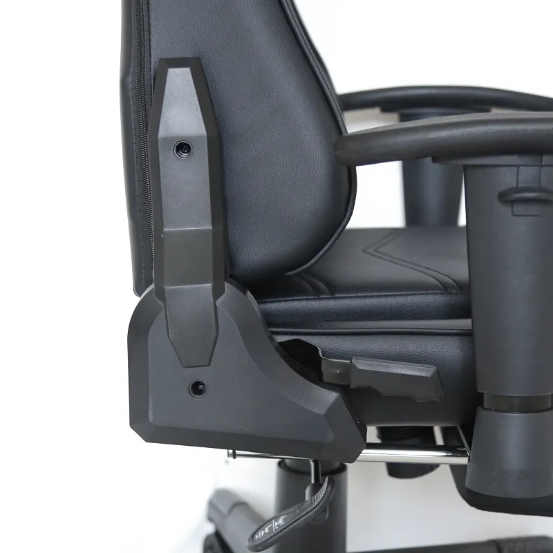 2021 Mobilier de bureau Chaise de jeu en cuir noir réglable  2021 Mobilier de bureau Chaise de jeu en cuir noir réglable