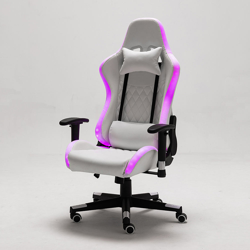 Fabricant sortie mode blanc RGB lumière LED Silla Gamer ergonomique ordinateur Pc Gamer chaise  Fabricant sortie mode blanc RGB lumière LED Silla Gamer ergonomique ordinateur Pc Gamer chaise