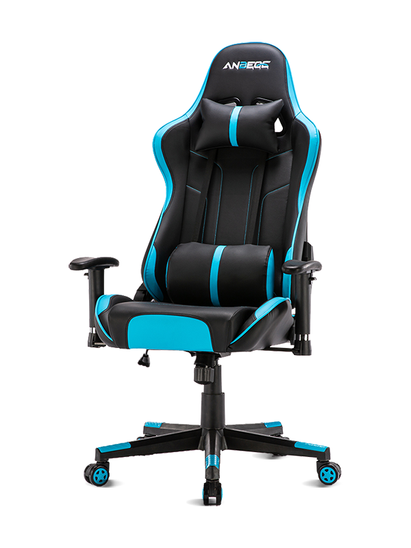 Chaise de jeu ergonomique rotative de haute qualité pour ordinateur PC avec repose-pieds 