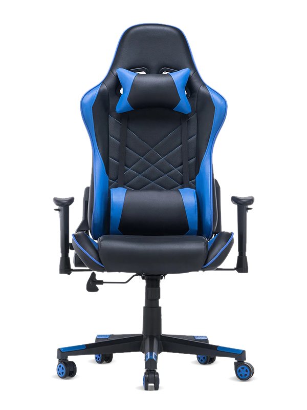 Chaise de jeu de bureau en cuir bleu inclinable exécutif OEM 