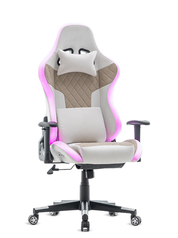 2022 Meilleure nouvelle chaise de bureau inclinable LED RVB, chaise de jeu avec lumières et haut-parleurs 